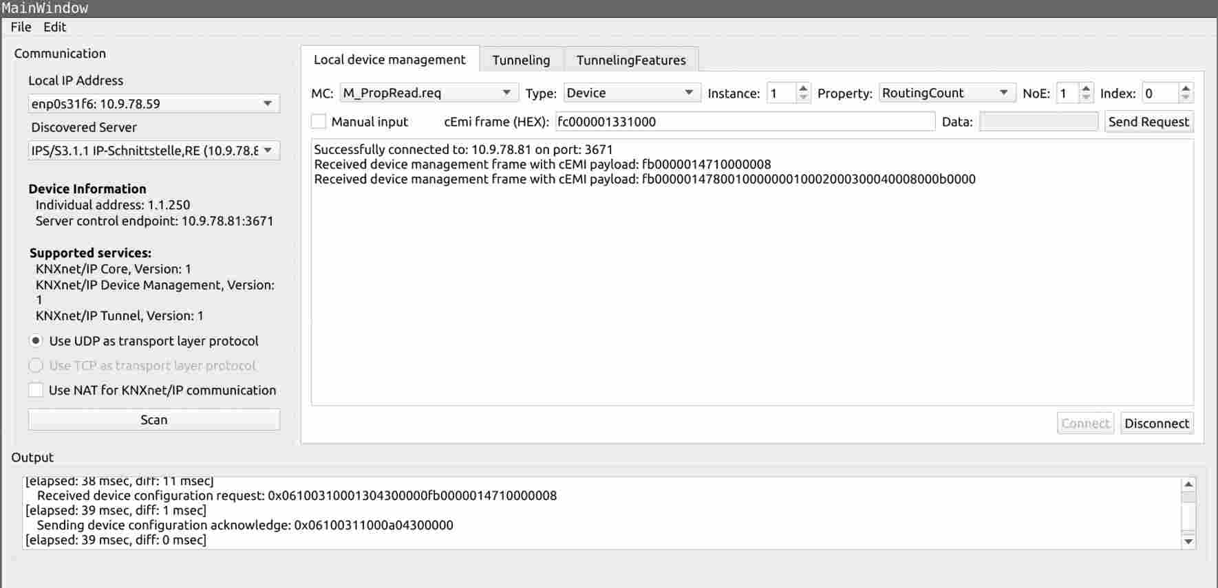 "local device management tab"