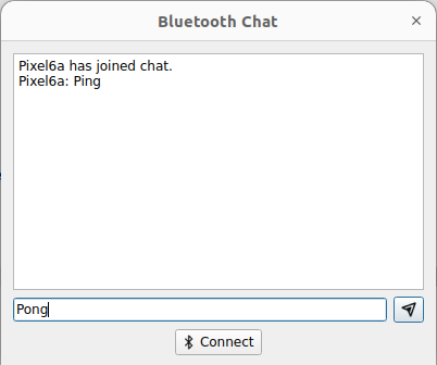 Qt Bluetooth chat UI
