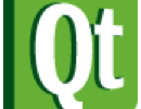 Qt logo scaled uniformly to fill the area with edges cropped