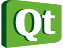 Qt logo stretched to fill the entire image area