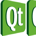 Qt logo stretched vertically and tiled horizontally