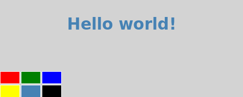 Animated text moving, rotating, and changing color when clicked
