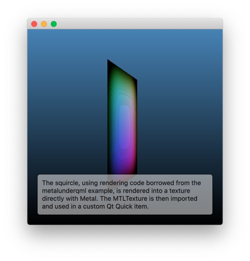 Squircle rendered into a Metal texture and displayed in a Qt Quick item
