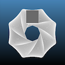 Grayscale pinwheel shape