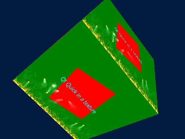 3D cube with Qt Quick content rendered as texture on each face