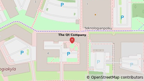 地図上のマーカーを示す MapQuickItem。 地図上のマーカーを示す MapQuickItem。