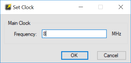 ルネサスフラッシュプログラマでメインクロック周波数を設定します。