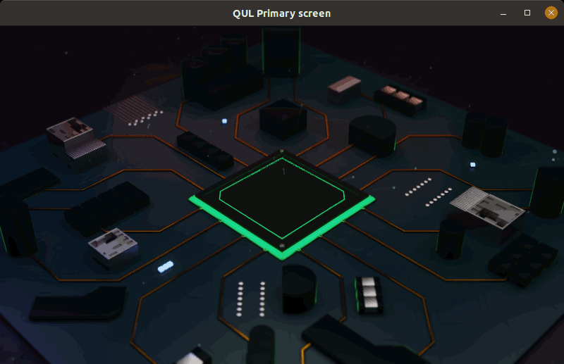 モーターサイクルクラスターデモのスタートアップアニメーション。