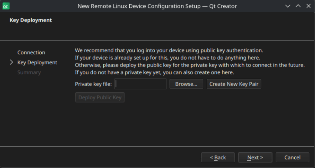 Key deployment step in the setup process.