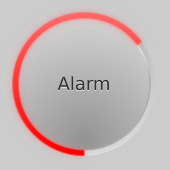A DelayButton being held down