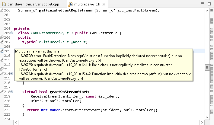 Issues in source-code editor.