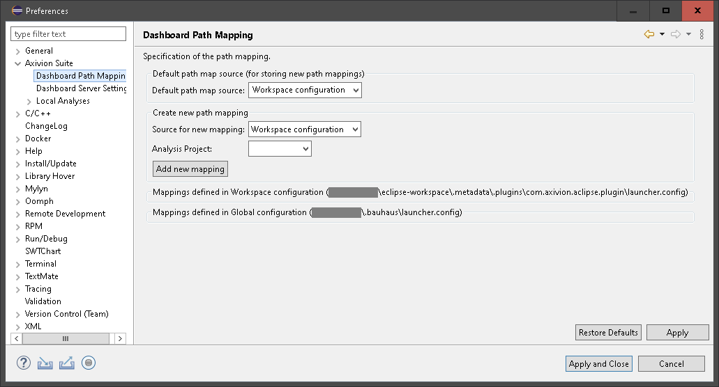 :guielement:`Path Mapping` preferences.