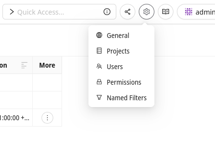 The settings menu.