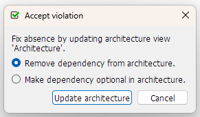 The dialog to accept an absence