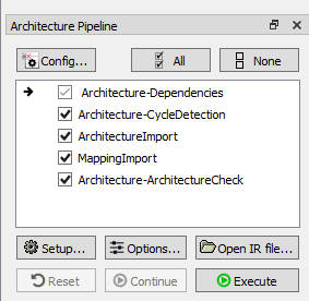 The Architecture Pipeline window.