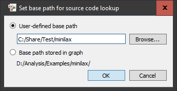 The :guielement:`Base Path Dialog`.