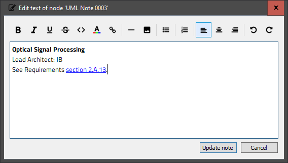 The Notes Editor