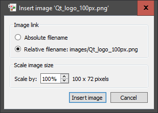 The "Insert image" dialog