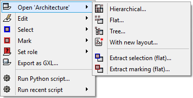 The :guielement:`Open` submenu of the :guielement:`View Box` context menu.