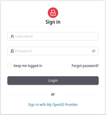 Login Mask with OIDC enabled