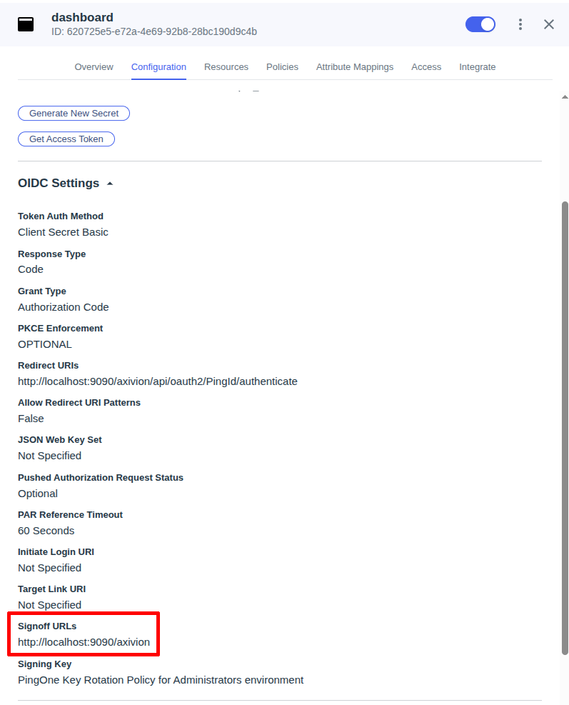 Configuring logout redirect uri