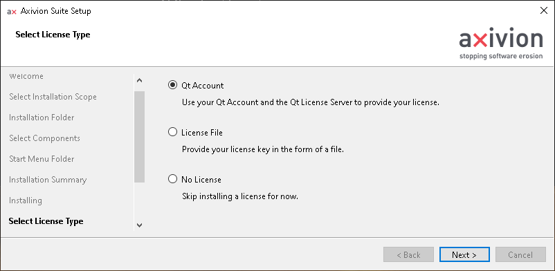 Optionally install the license.