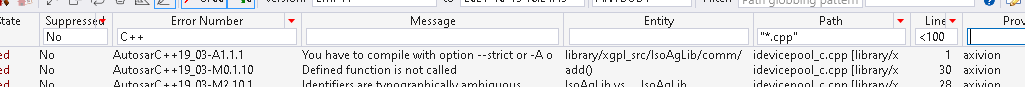 Filtering the issue list.