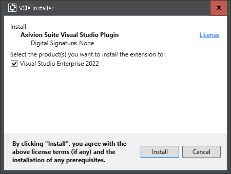 Microsoft "VSIX Installer".
