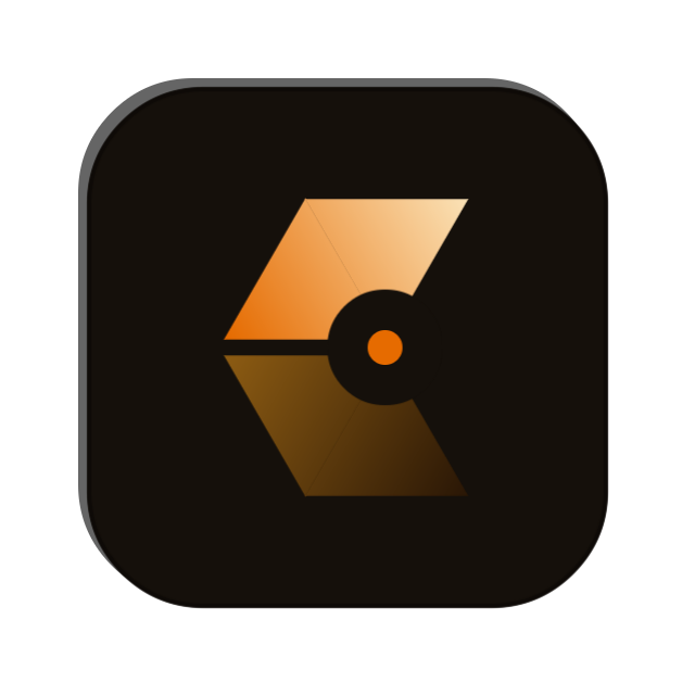 The Clate logo mark made of four gradient triangles
