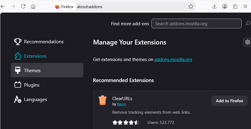Firefox Extensions.