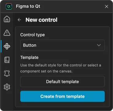 Creating a control using a template.