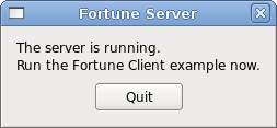 Screenshot of the Local Fortune Server example