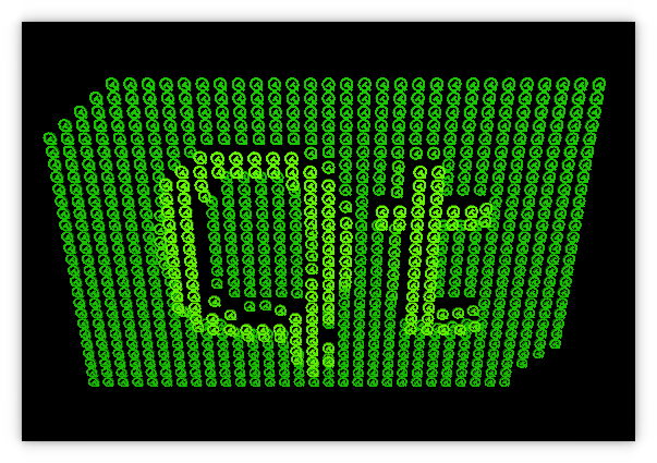 Screenshot showing multiple 3d objects forming a symbol