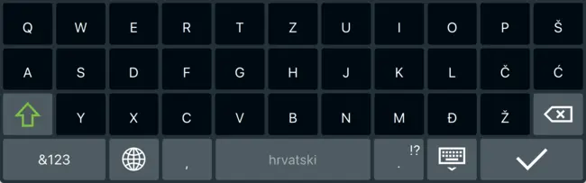 Screenshot of the Croatian Layout