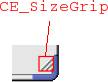 Size grip labeled with its elements