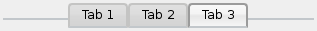 Several tabs centered in the widget