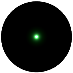 Metallic smooth sphere with single directional light