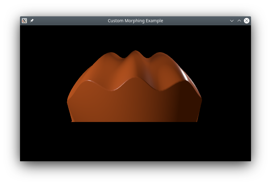 Orange wavy object demonstrating custom morphing animation