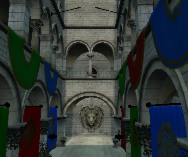 Scene showing diffuse lighting only