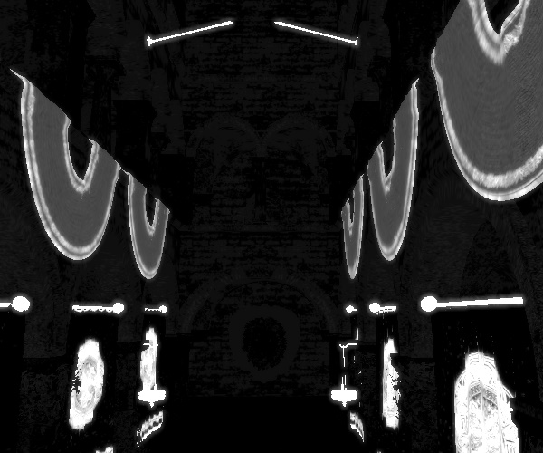 Scene highlighting metalness values