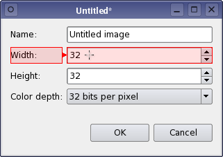 Screenshot showing how to bind widgets by pressing on one widget and move the cursor to the other widget that should be bindet to