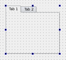 Screenshot showing a tab widget in a container