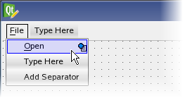 Screenshot showing the newly created button on the dropdown menu