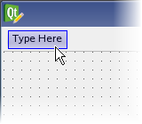 Screenshot showing cursor clicking on the button to create a menu on the window
