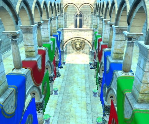 Scene demonstrating color adjustments