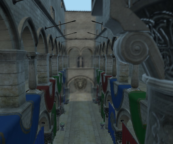 Scene demonstrating depth of field effect