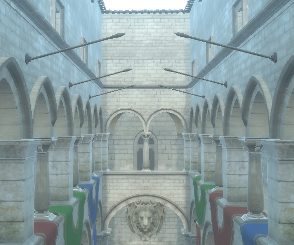 Scene showing glow at 1, 2, 3, and 4 levels