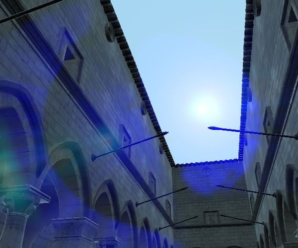 Stone hallway with lens flare scale 20