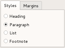 Tab widget with two tabs