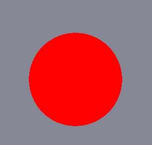 Red circle on gray background